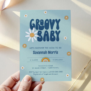Invitation Baby shower Super HIPPIE DAZE