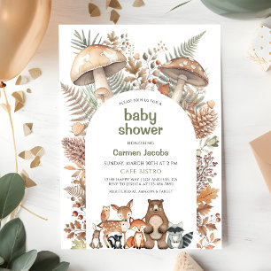 Invitation Baby-Shower sur le thème de la forêt