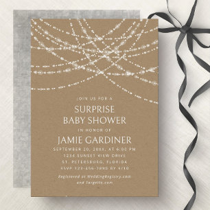 Invitation Baby shower surprise Neutre hommes-femmes
