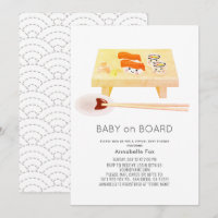 Baby shower Sushi virtuel pour bébé à bord