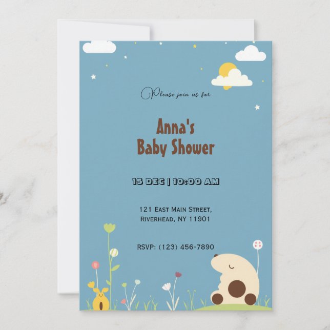 Invitation Baby shower Sweet Dreams (Devant)