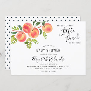 Invitation Baby shower Sweet Little Peach