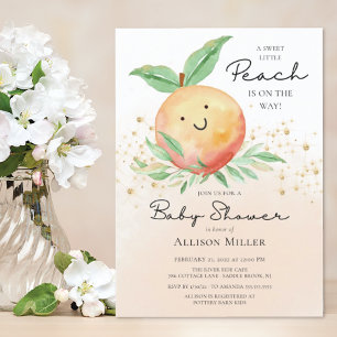Invitation Baby shower Sweet Little Peach