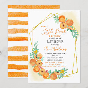 Invitation Baby shower Sweet Little Peach