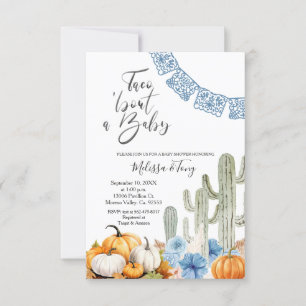 Invitation Baby shower Taco mexicain d'automne