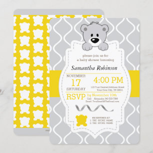 Invitation Baby shower Teddy Bear