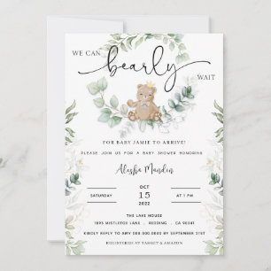 Invitation Baby shower Teddy Bear