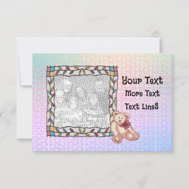 Invitation Baby shower Teddy Bear (Devant)