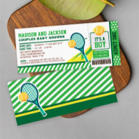 Baby shower Tennis Ticket Pass Couples