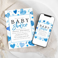 Baby shower thème aquarelle chéri