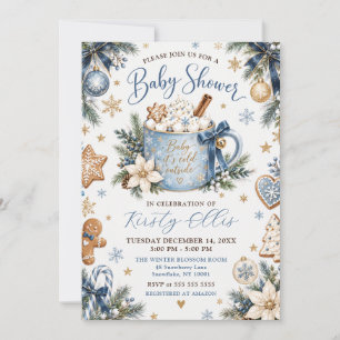 Invitation Baby Shower Thème Chocolat Chaud Hiver