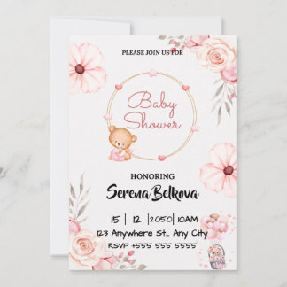 Invitation baby shower - Thème mignon