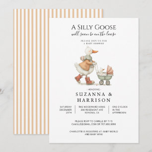 Invitation Baby-Shower Thème Oie Rigolote Mixte