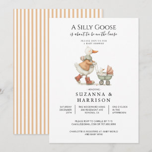Invitation Baby-Shower Thème Oie Rigolote Mixte