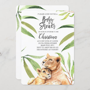 Invitation Baby shower Tiger Jungle