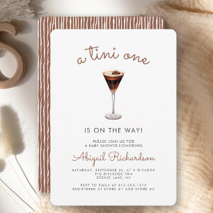 Invitation Baby shower Tini One Espresso Martini