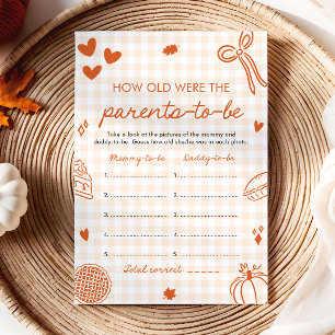 Invitation Baby shower Tiré À La Main De Chute Quel Âge Avaie