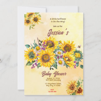 Invitation Baby shower tournesol
