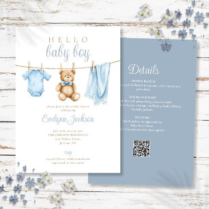 Invitation Baby shower Tout en un