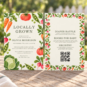 Invitation Baby Shower Tout en Un Produits Locaux