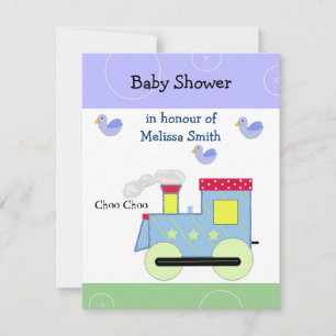 Invitation Baby Shower Train Choo Choo