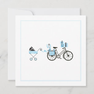 Invitation Baby shower - Transport de vélos et de