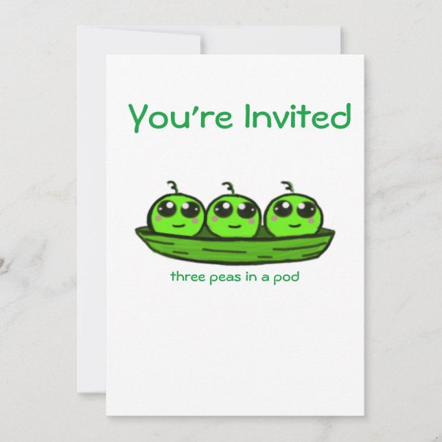 Invitation Baby shower Triplet (Devant)