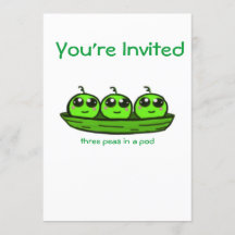Invitation Baby shower Triplet