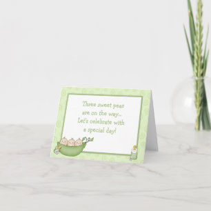 Invitation Baby shower Triplets