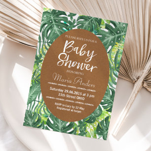 Invitation Baby shower tropical