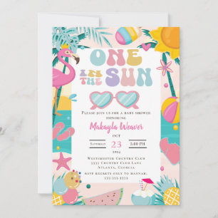 Invitation Baby shower tropical de palmiers