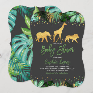 Invitation Baby shower tropical d'invitation de baby shower
