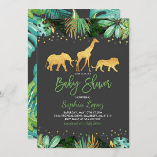 Invitation Baby shower tropical d'invitation de baby shower