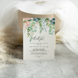 Invitation Baby shower Tropical Floral BabyQ Barbecue