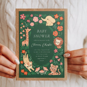 Invitation Baby shower tropical sauvage de la Jung