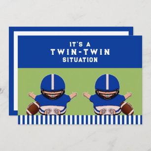 Invitation Baby shower Twin Boys Sports