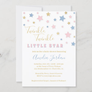 Invitation Baby shower Twinkle Little Star