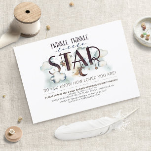 Invitation Baby shower Twinkle Little Star Nuds