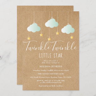 Invitation Baby shower Twinkle / Saupoudrer Rustic Boho