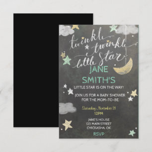 Invitation Baby shower Twinkle Star