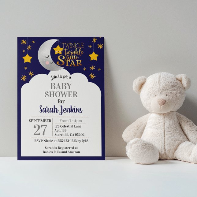 Invitation Baby shower Twinkle Star (Créateur téléchargé)