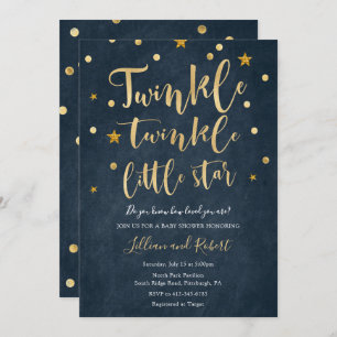 Invitation Baby shower Twinkle Twinkle Little Star