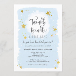 Invitation Baby shower Twinkle Twinkle Little Star