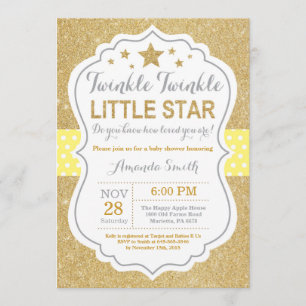 Invitation Baby shower Twinkle Twinkle Little Star