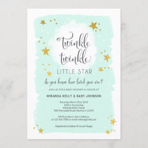 Invitation Baby shower Twinkle Twinkle Little Star