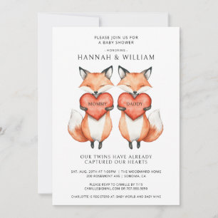 Invitation Baby shower Twins