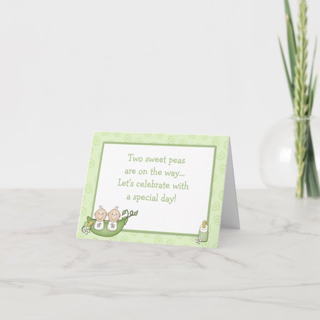 Invitation Baby shower Twins (Devant)