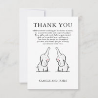 Invitation Baby shower Twins Elephants