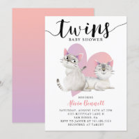 Baby shower Twins Kitten Kitty Cats