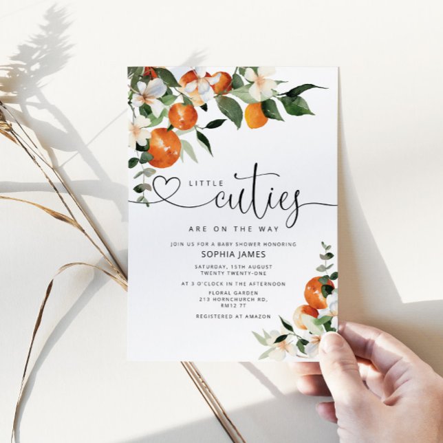 Invitation baby shower Twins Little Cuties (Créateur téléchargé)